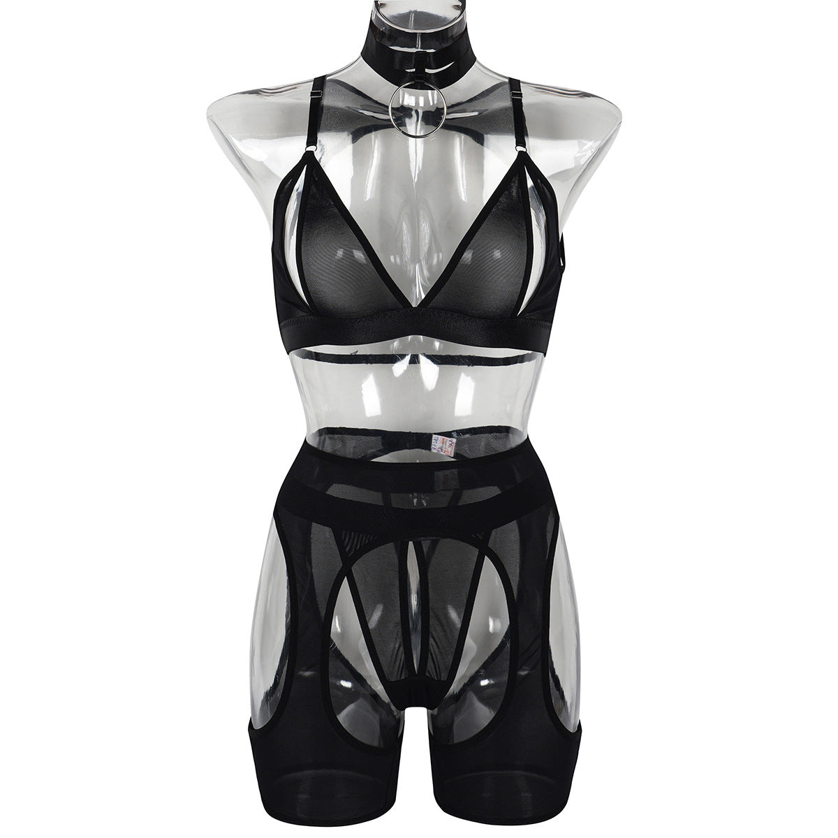 Chic Sheer Mesh Lingerie Ensemble | Free ship to Canada