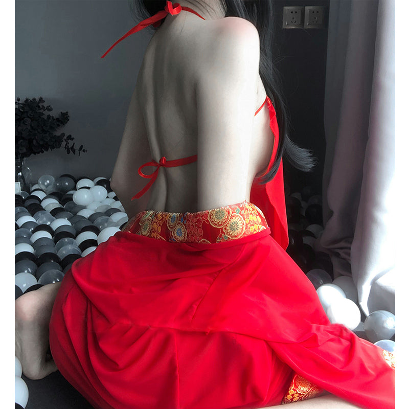 Cheongsam-Inspired Lingerie Ensemble | Free ship to canada