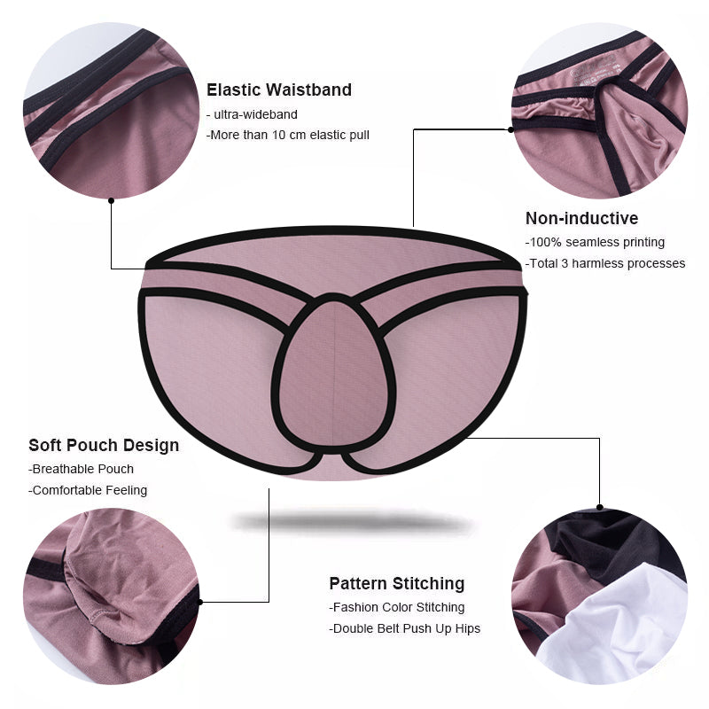 Men's Sexy Cotton Jockstrap Thong Underwear for Men