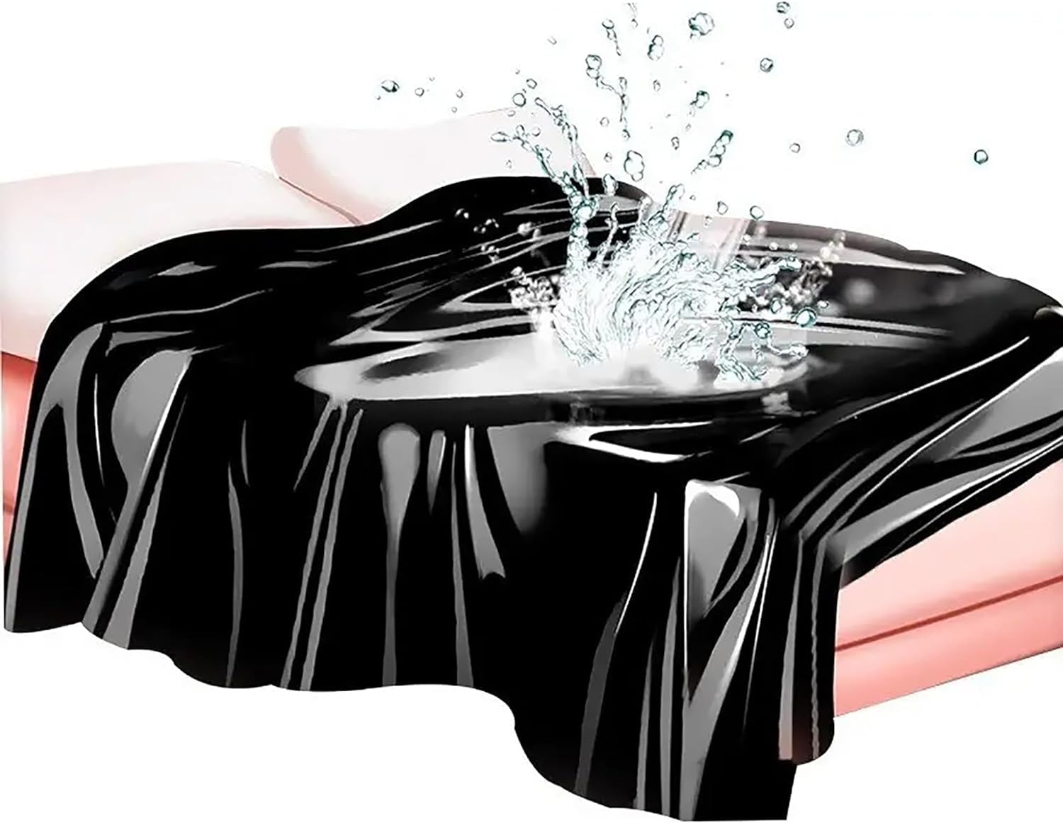 Waterproof Adult Fun Sheet - Black PVC Bed Protector (USA only)