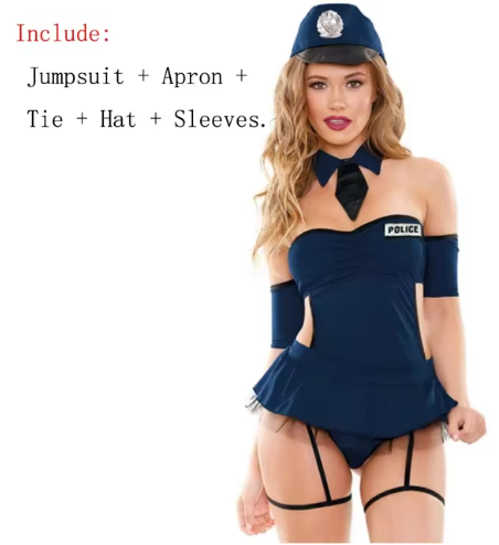 Police Role Play Costume for BDSM