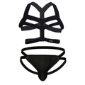 SDGTMJSY Men’s Sexy Harness & Jockstrap Set - Black (USA ONLY)