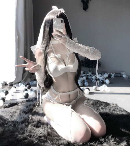 Seductive Bridal Lingerie Role Play Outfit Set